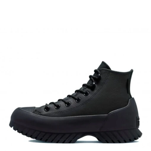 Converse Women's Chuck Taylor All Star Lugged Winter 2.0 Hi In Black/Black/Bold Mandarin - Image 4