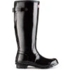 Hunter Women's Original Back Adjustable Gloss Rain Boots In Black -Shoes Sales Shop 1 7 179 hunt tall adjustable gloss black 2 1100x
