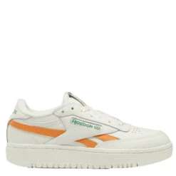 Reebok Women's Club C Double Revenge In Chalk/Glen Green/Peach Fuzz