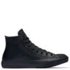 Converse Chuck Taylor All Star Mono Leather High Top In Black Monochrome -Shoes Sales Shop c o converse chuck taylor all star monochrome leather high top black 135251 3 1100x