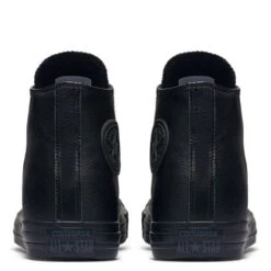 Converse Chuck Taylor All Star Mono Leather High Top In Black Monochrome -Shoes Sales Shop c o converse chuck taylor all star monochrome leather high top black 135251 5 1100x