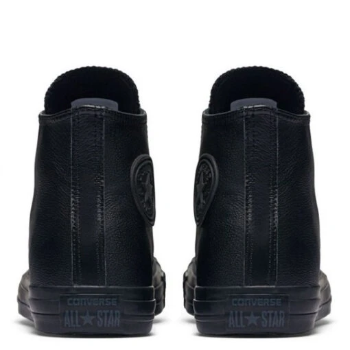 Converse Chuck Taylor All Star Mono Leather High Top In Black Monochrome - Image 5