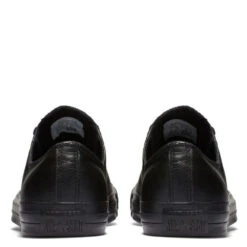 Converse Chuck Taylor All Star Mono Leather Low Top In Black Monochrome -Shoes Sales Shop c o converse chuck taylor all star monochrome leather low top black 135253 5 1100x