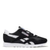 Reebok Women's Classic Nylon In Black/White -Shoes Sales Shop fv4506 1 footwear photography side lateral center view white 1100x