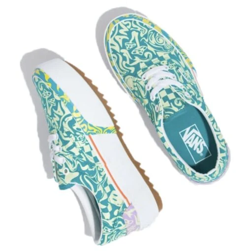 Vans Women's Era Stacked In Wavy Daze Tile Blue - Image 3