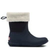 Hunter Women's Original Insulated Roll Top Sherpa Boots In Hunter Navy -Shoes Sales Shop wft2052nre nv 1 1100x